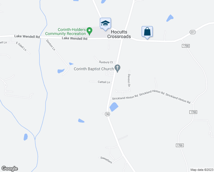 map of restaurants, bars, coffee shops, grocery stores, and more near 13333 North Carolina 96 in Zebulon