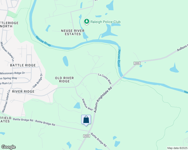 map of restaurants, bars, coffee shops, grocery stores, and more near 3628 La Costa Way in Raleigh