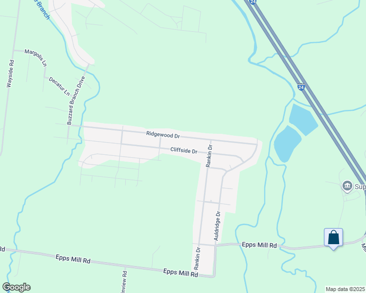map of restaurants, bars, coffee shops, grocery stores, and more near 2919 Cliffside Drive in Christiana