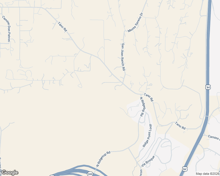 map of restaurants, bars, coffee shops, grocery stores, and more near 90 Tano Road in Santa Fe