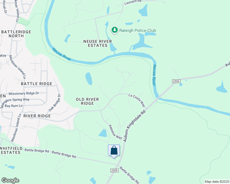 map of restaurants, bars, coffee shops, grocery stores, and more near 3628 La Costa Way in Raleigh