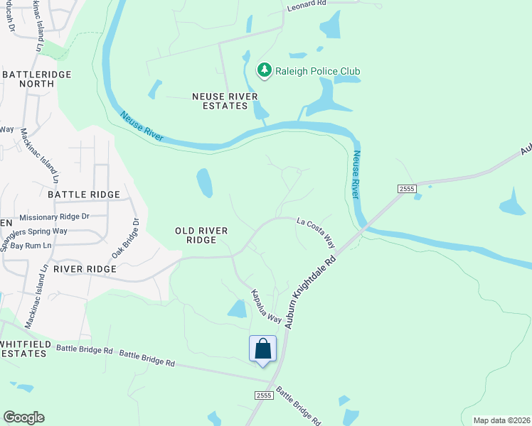 map of restaurants, bars, coffee shops, grocery stores, and more near 3628 La Costa Way in Raleigh
