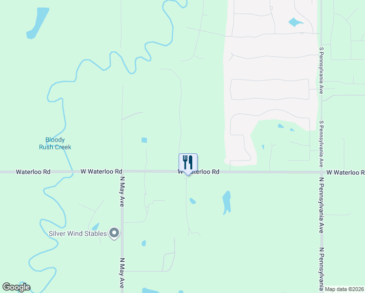 map of restaurants, bars, coffee shops, grocery stores, and more near 14650 Meadow Ridge Ln in Edmond