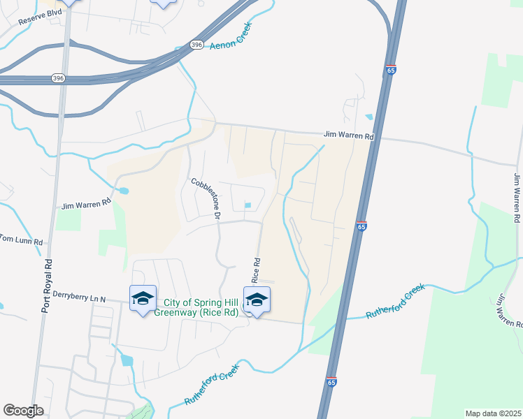 map of restaurants, bars, coffee shops, grocery stores, and more near 1018 Keeneland Drive in Spring Hill