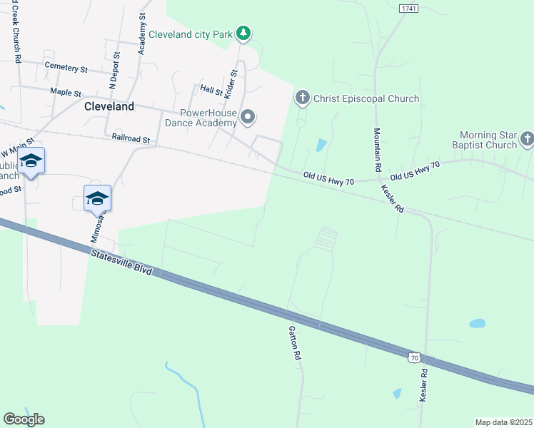 map of restaurants, bars, coffee shops, grocery stores, and more near 610 Fiber Acres A Street in Cleveland