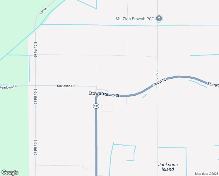 map of restaurants, bars, coffee shops, grocery stores, and more near 4660 Wilmoth Drive in Etowah