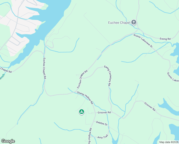 map of restaurants, bars, coffee shops, grocery stores, and more near 1724 Euchee Chapel Road in Spring City
