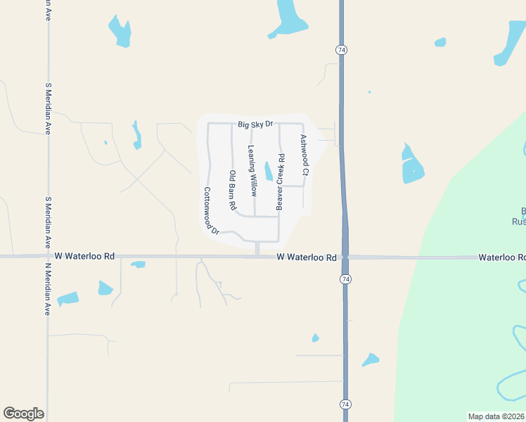 map of restaurants, bars, coffee shops, grocery stores, and more near 14454 Leaning Willow in Edmond