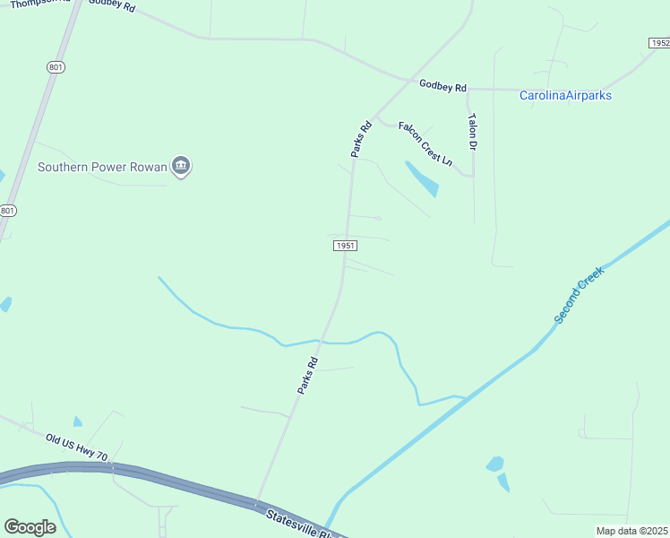 map of restaurants, bars, coffee shops, grocery stores, and more near 2560 Parks Road in Salisbury