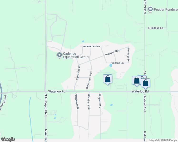 map of restaurants, bars, coffee shops, grocery stores, and more near 2082 Vaquero Court in Edmond