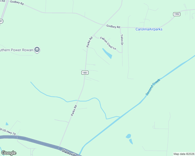 map of restaurants, bars, coffee shops, grocery stores, and more near 2555 Parks Road in Salisbury