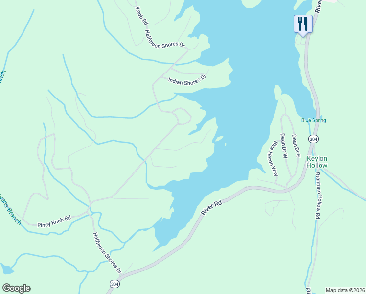 map of restaurants, bars, coffee shops, grocery stores, and more near 102 Bending Bow Drive in Ten Mile
