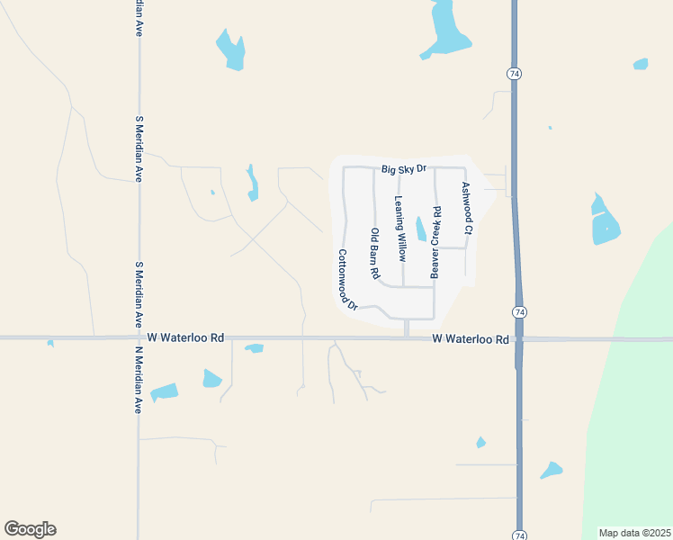 map of restaurants, bars, coffee shops, grocery stores, and more near 14505 Cottonwood Drive in Guthrie