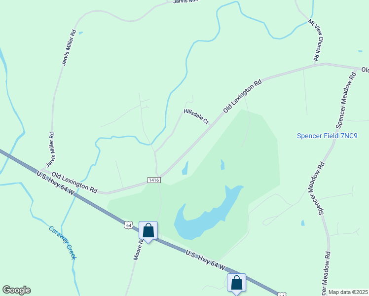 map of restaurants, bars, coffee shops, grocery stores, and more near 4900 Old Lexington Road in Asheboro