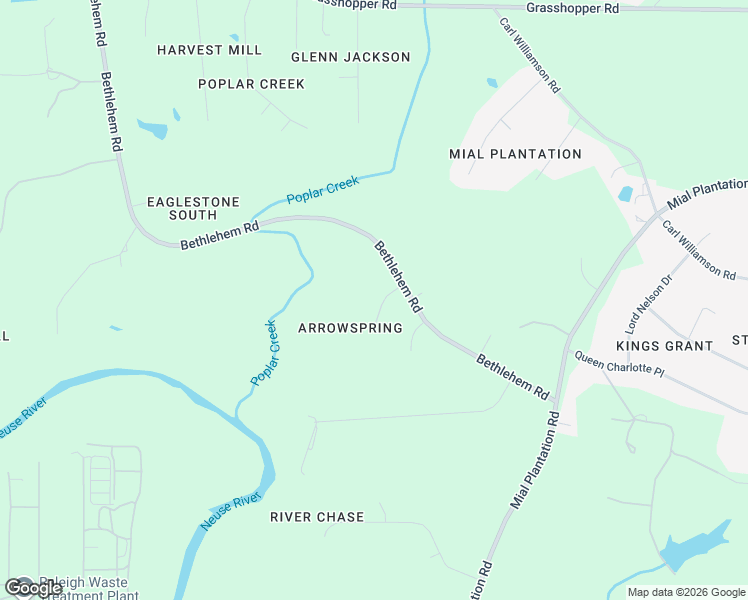 map of restaurants, bars, coffee shops, grocery stores, and more near 5008 Arrowspring Lane in Raleigh