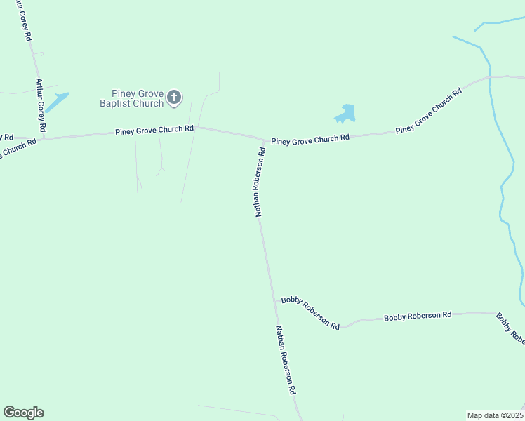 map of restaurants, bars, coffee shops, grocery stores, and more near 1321 Nathan Roberson Road in Jamesville