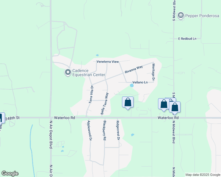 map of restaurants, bars, coffee shops, grocery stores, and more near 14452 Bella Terra Way in Edmond