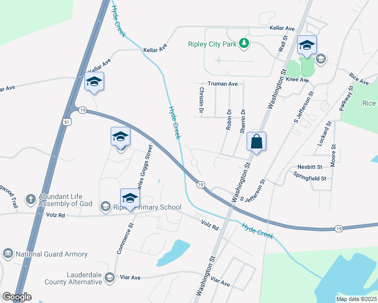 map of restaurants, bars, coffee shops, grocery stores, and more near 24 Halliburton Avenue in Ripley