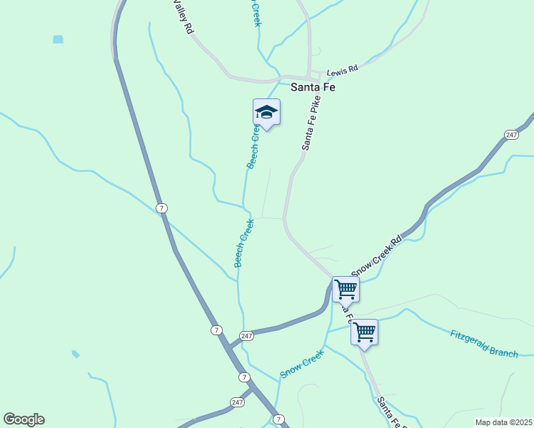 map of restaurants, bars, coffee shops, grocery stores, and more near 2618 Owens Drive in Santa Fe