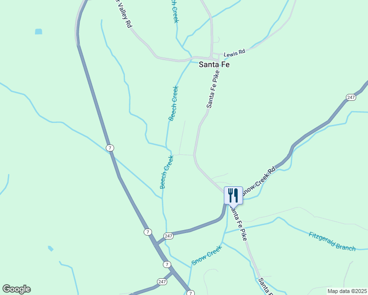 map of restaurants, bars, coffee shops, grocery stores, and more near 2618 Owens Drive in Santa Fe