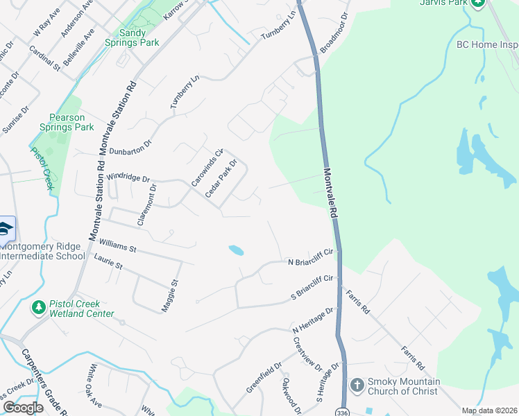 map of restaurants, bars, coffee shops, grocery stores, and more near 811 Queen Anne Court in Maryville