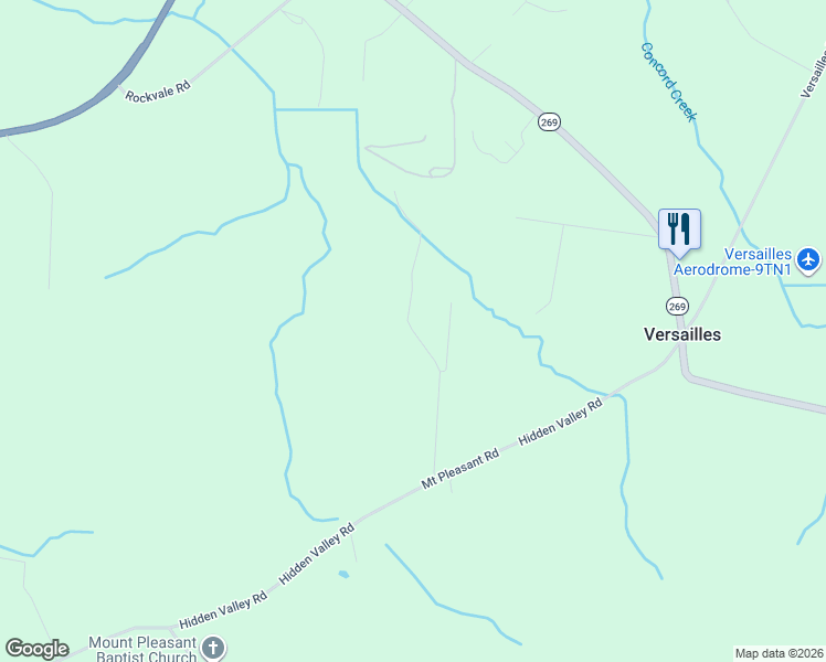 map of restaurants, bars, coffee shops, grocery stores, and more near 112 New Dawn Road in Rockvale