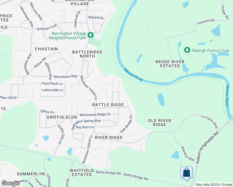 map of restaurants, bars, coffee shops, grocery stores, and more near 7204 Pea Ridge Lane in Raleigh