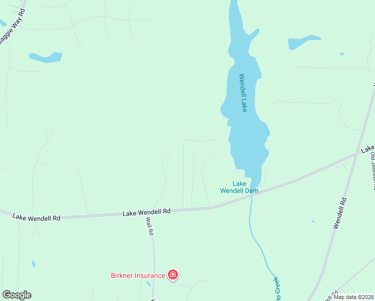 map of restaurants, bars, coffee shops, grocery stores, and more near 1656 Lake Wendell Road in Wendell