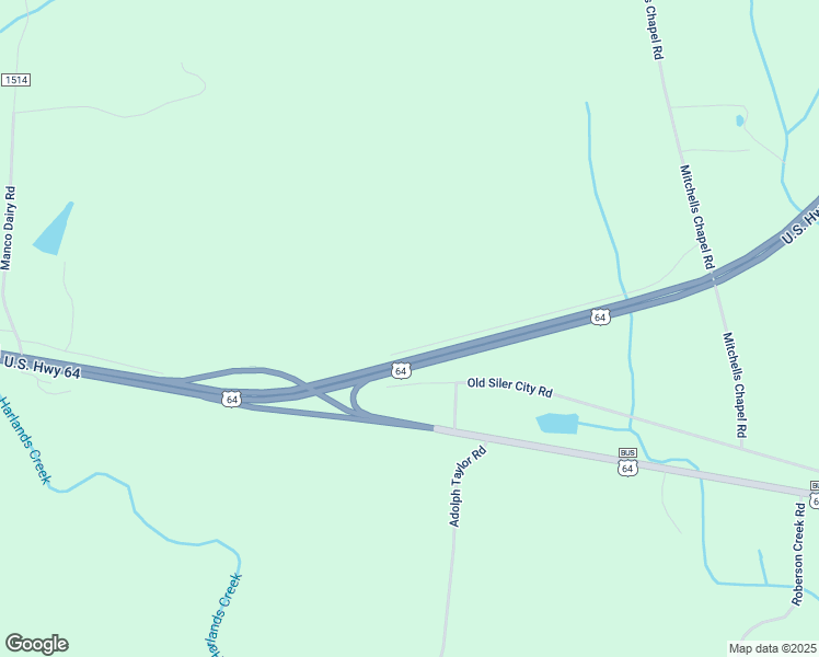 map of restaurants, bars, coffee shops, grocery stores, and more near South Horton Street in Pittsboro