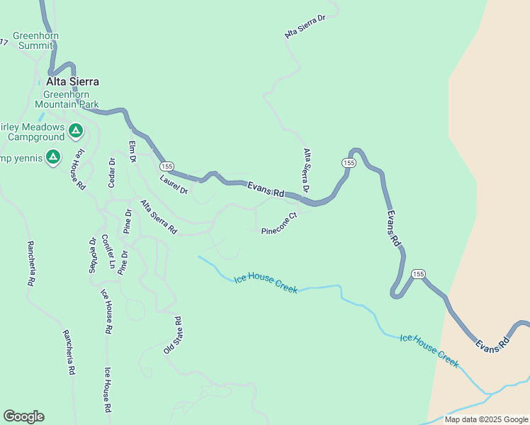 map of restaurants, bars, coffee shops, grocery stores, and more near 10820 Bonita Way in Wofford Heights
