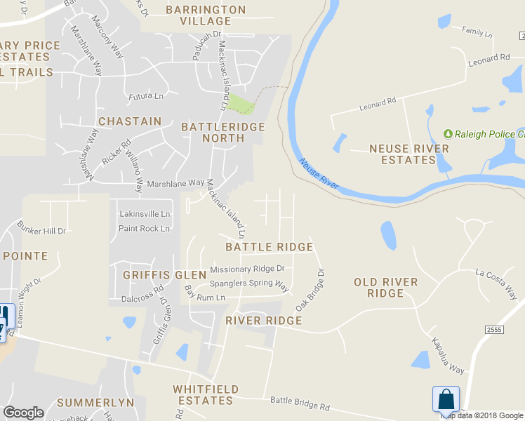 map of restaurants, bars, coffee shops, grocery stores, and more near 7109 Sandygrass Court in Raleigh
