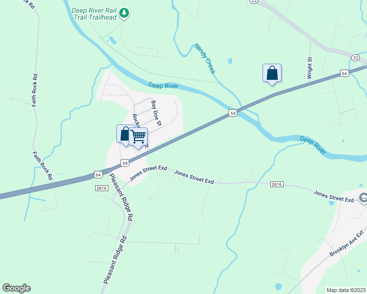 map of restaurants, bars, coffee shops, grocery stores, and more near 5686 U.S. 64 in Ramseur