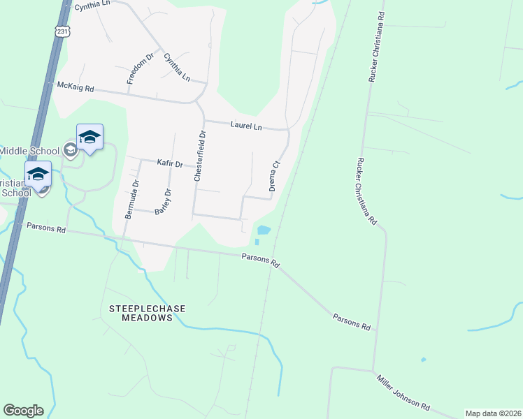 map of restaurants, bars, coffee shops, grocery stores, and more near 100 Drema Court in Murfreesboro