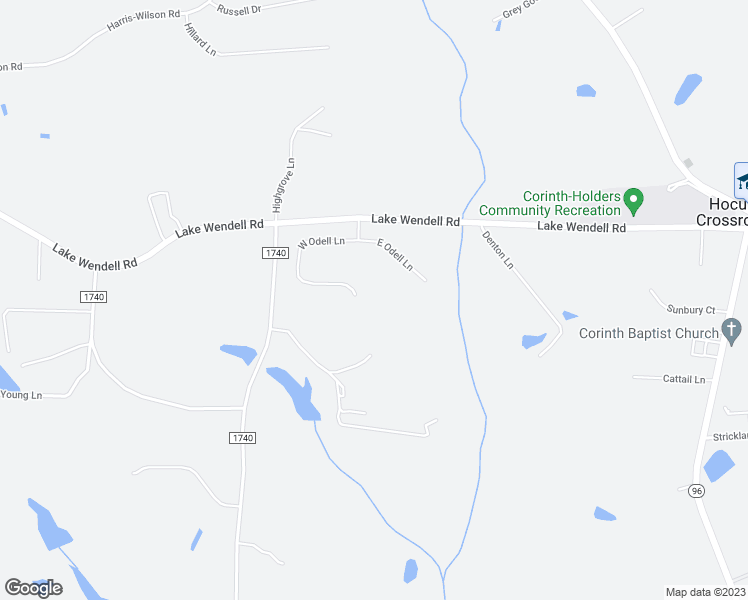 map of restaurants, bars, coffee shops, grocery stores, and more near 403 West Odell Lane in Zebulon