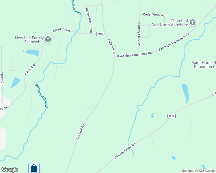 map of restaurants, bars, coffee shops, grocery stores, and more near 1050 Gold Hill Road in Asheboro