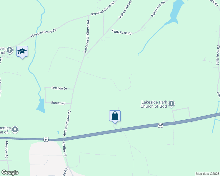 map of restaurants, bars, coffee shops, grocery stores, and more near 3116 Acorn Ridge in Franklinville