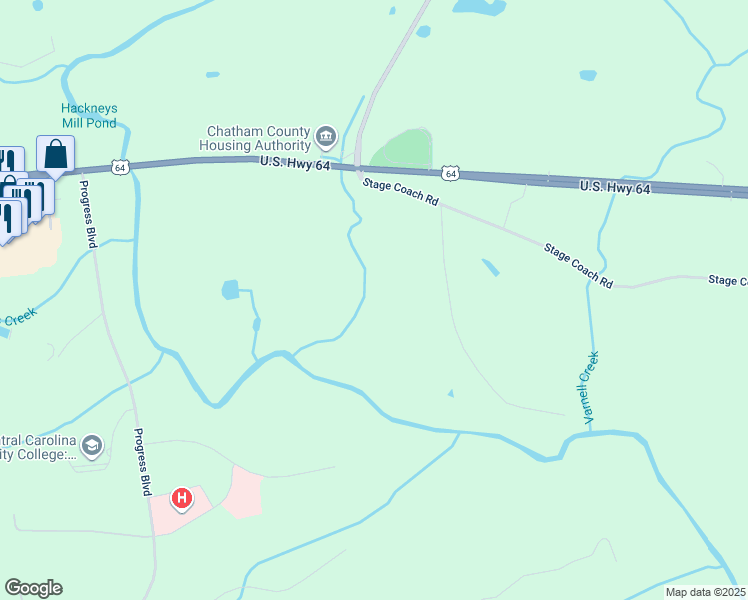 map of restaurants, bars, coffee shops, grocery stores, and more near 1655 Stage Coach Road in Siler City