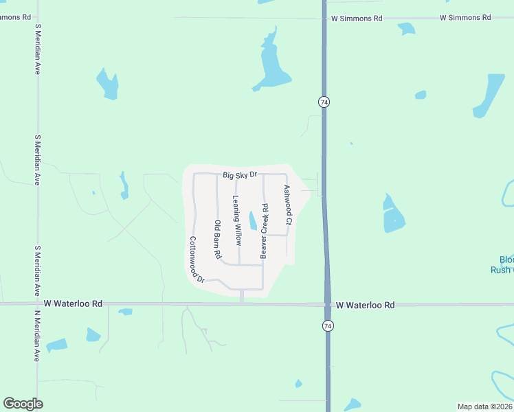 map of restaurants, bars, coffee shops, grocery stores, and more near 14230 Beaver Creek Road in Edmond