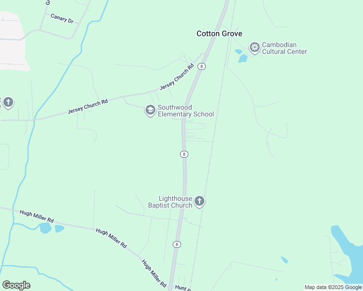 map of restaurants, bars, coffee shops, grocery stores, and more near North Carolina 8 in Lexington