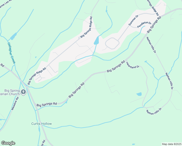map of restaurants, bars, coffee shops, grocery stores, and more near 3724 Big Springs Road in Maryville