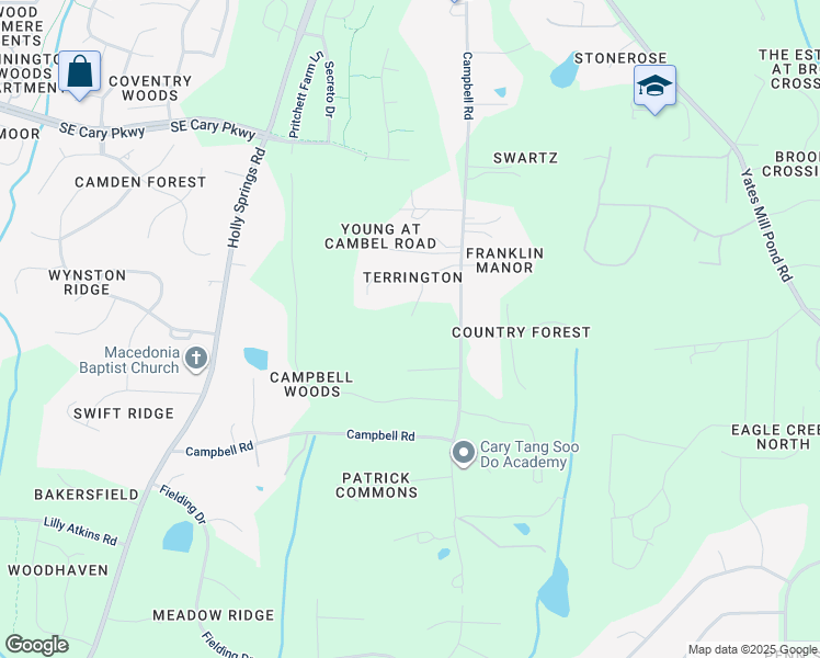 map of restaurants, bars, coffee shops, grocery stores, and more near 3321 Cookefield Court in Raleigh