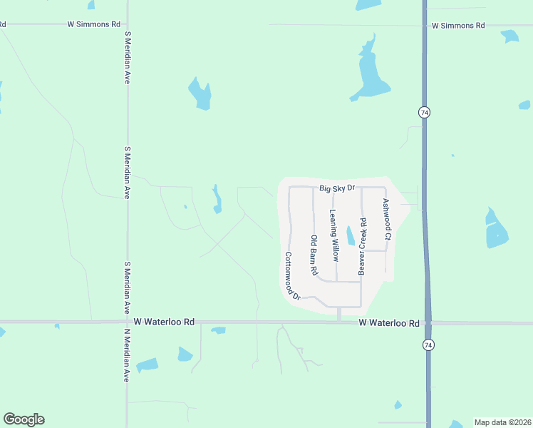 map of restaurants, bars, coffee shops, grocery stores, and more near 14261 Cottonwood Drive in Guthrie
