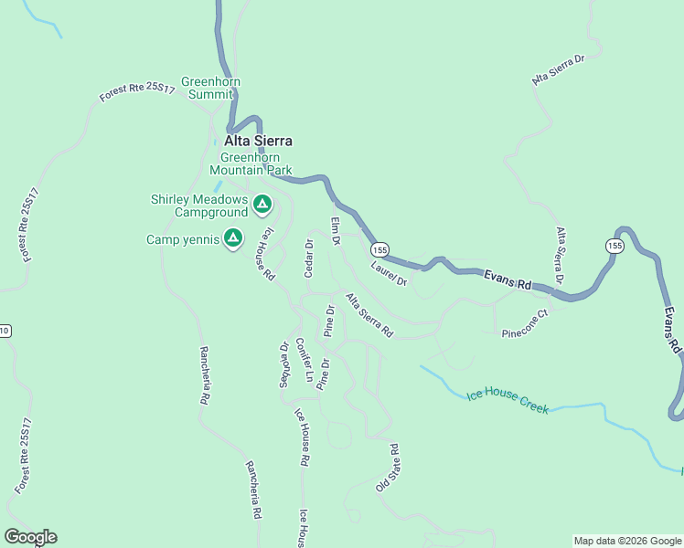 map of restaurants, bars, coffee shops, grocery stores, and more near 10921 Elm Dr in Wofford Heights