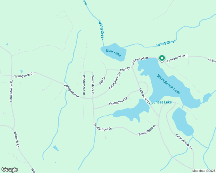 map of restaurants, bars, coffee shops, grocery stores, and more near 61 Springview Drive in Jackson
