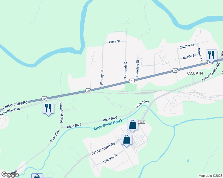map of restaurants, bars, coffee shops, grocery stores, and more near 911 Carbon City Road in Morganton
