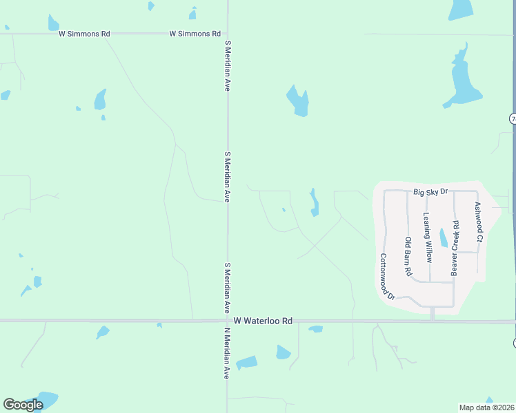 map of restaurants, bars, coffee shops, grocery stores, and more near South Meridian Avenue in Edmond