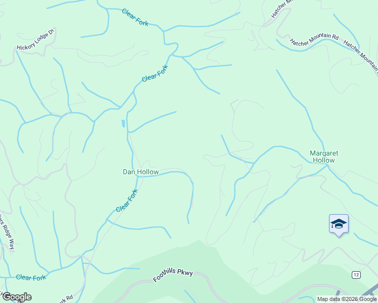 map of restaurants, bars, coffee shops, grocery stores, and more near 2673 South Clear Fork Road in Pigeon Forge