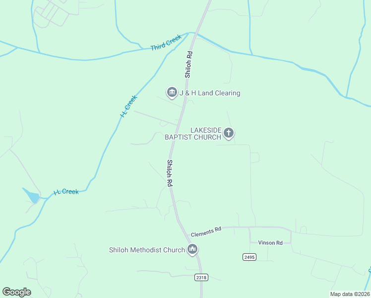 map of restaurants, bars, coffee shops, grocery stores, and more near 615 Shiloh Road in Statesville