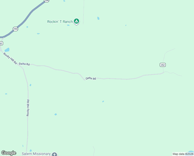 map of restaurants, bars, coffee shops, grocery stores, and more near County Road 252 in Dennard