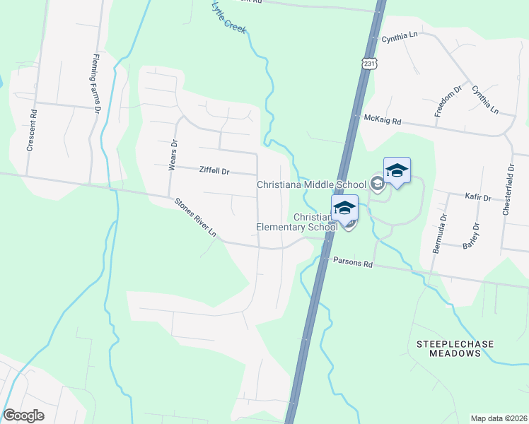 map of restaurants, bars, coffee shops, grocery stores, and more near 123 Wagon Trail in Murfreesboro